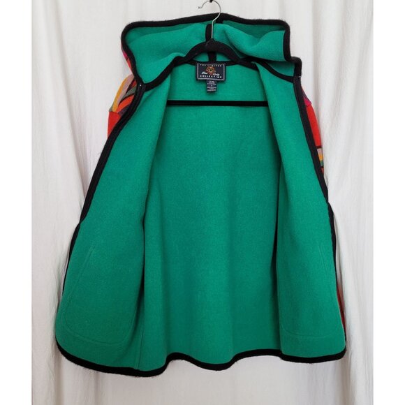 VTG Y2K The Limited Collection Striped Full Zip Blanket Coat Womens Size S - Picture 10 of 10